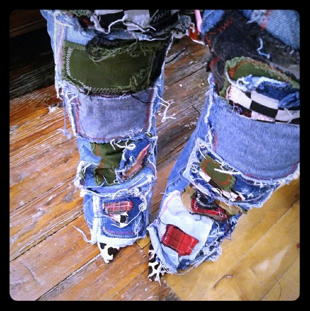 Custom Patchwork Jeans. All Sizes - image 1
